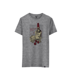 FALLEN BOURBON  TEE HEATHER GRAY