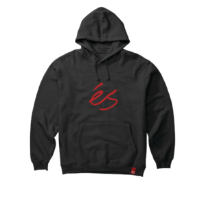 ES SCRIPT HOODIE	BLACK/RED