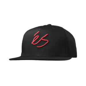 éS SCRIPT SNAPBACK HAT BLACK
