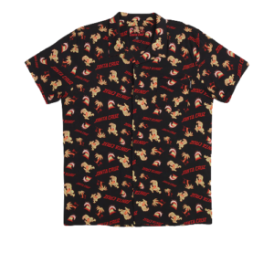 SANTA CRUZ BEACH BUM HAND S/S PARTY TOP 	BLACK