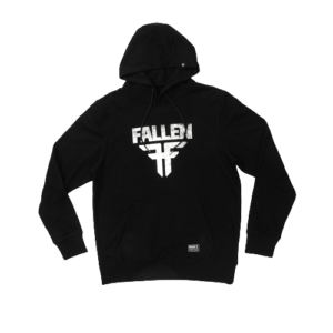 FALLEN INSIGNIA HOODIE	BLACK / WHITE