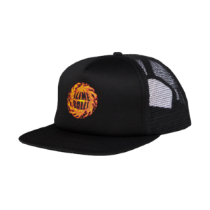 SANTA CRUZ SB LOGO FLAME MESH TRUCKER HIGH HAT  BLACK