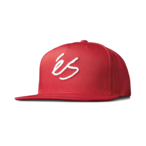 éS SCRIPT SNAPBACK HAT RED