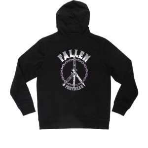 FALLEN PEACE & WAR HOODIE BLACK - Imagen 2