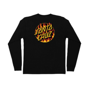 THRASHER FLAME DOT MIDWEIGHT T-SHIRT BLACK  SANTA CRUZ - Imagen 2