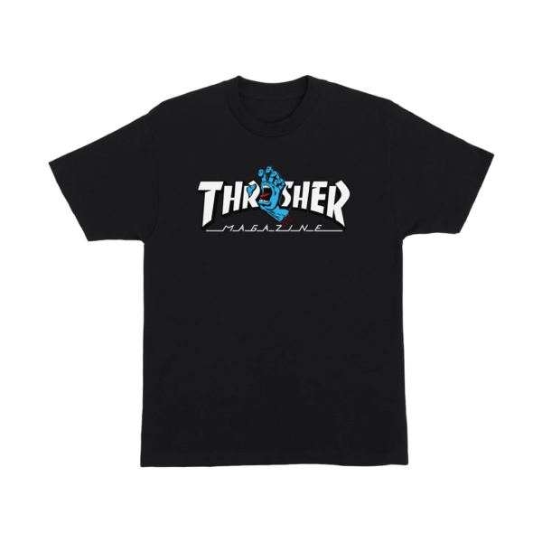 THRASHER SCREAMING LOGO  HEAVYWEIGHT T-SHIRT BLACK SANTA CRUZ