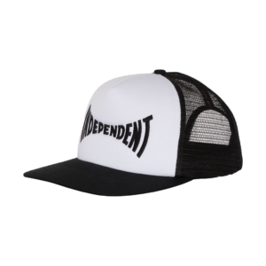 INDEPENDENT SPAN MESH TRUCKER HIGH PROFILE HAT WHITE/BLACK