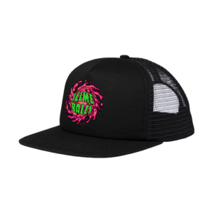 SLIME BALLS SB LOGO MESH TRUCKER HIGH PROFILE HAT BLACK W/PINK