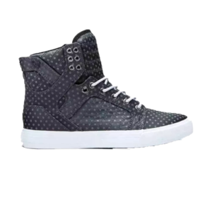 SUPRA WOMENS SKYTOP DK GREY/POLKA DOT/WHITE
