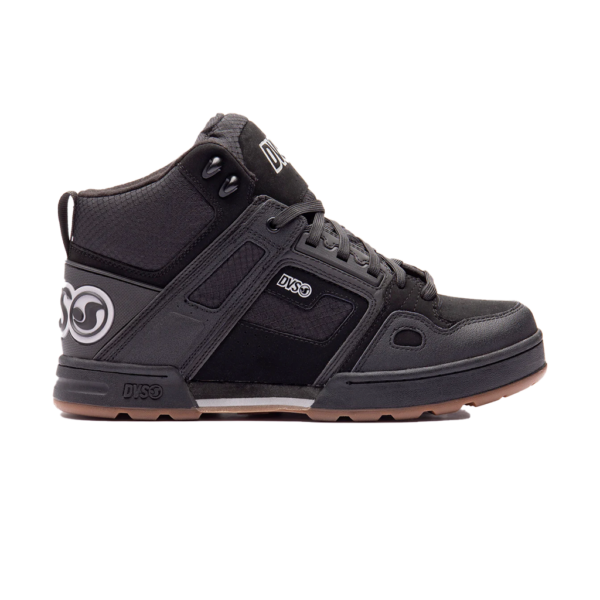 DVS COMANCHE BOOT 	BLACK REFLECTIVE CHARCOAL LEATHER