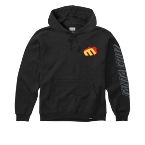 ETNIES X SANTA CRUZ  FLAME HOODIE BLACK