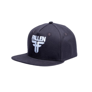FALLEN INSIGNIA FLAT HAT	DARK GRAY/WHITE