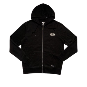 FALLEN TRADITION ZIP HOODIE	BLACK/WHITE