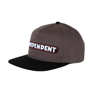 INDEPENDENT BTG SPEED BAR SNAPBACK STRUCTURED HAT CHARCOAL/BLACK