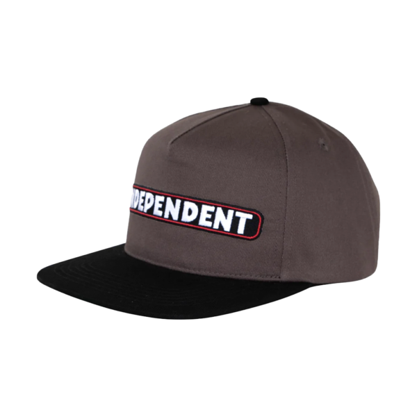 INDEPENDENT BTG SPEED BAR SNAPBACK STRUCTURED HAT CHARCOAL/BLACK
