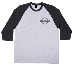 INDEPENDENT BAR-RIER 3/4 SLEEVE MIDWEIGHT T-SHIRT SPORT GREY/BLACK