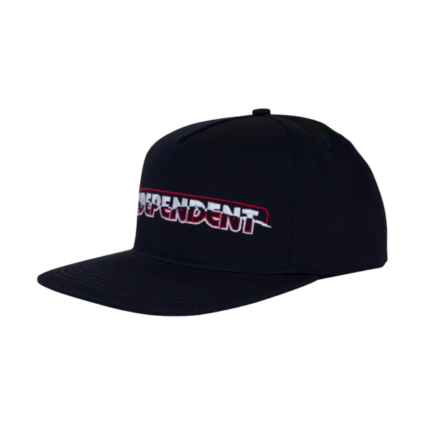 INDEPENDENT BARHOUSE RIPPED SNAPBACK STRUCTURED HAT NAVY