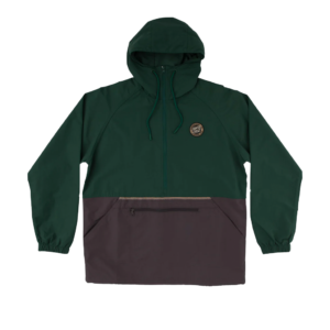 SANTA CRUZ BREAK TRAIL ANORAK UNLINED JACKET FOREST/CHARCOAL