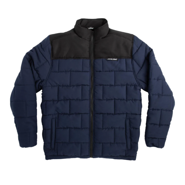 SANTA CRUZ BRICKWORK QUILTED L/S JACKET BLACK/BLUE