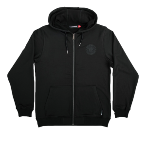 INDEPENDENT CLIPPER ZIP HOODED MIDWEIGHT SWEATSHIRT BLACK