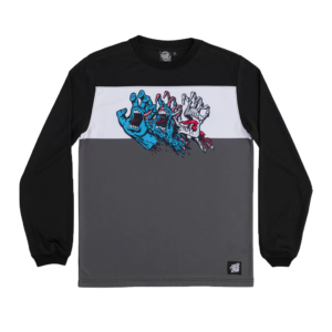 SANTA CRUZ EVOLVED L/S CREW TOP BLACK/GREY