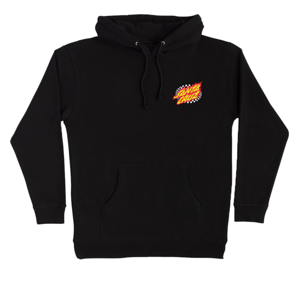 SANTA CRUZ GOAL FLAME  HOODED HEAVYWEIGHT SWEATSHIRT BLACK