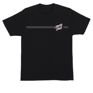 SANTA CRUZ JOHNSON BEAST WAGON STRIPES S/S HEAVYWEIGHT T-SHIRT BLACK
