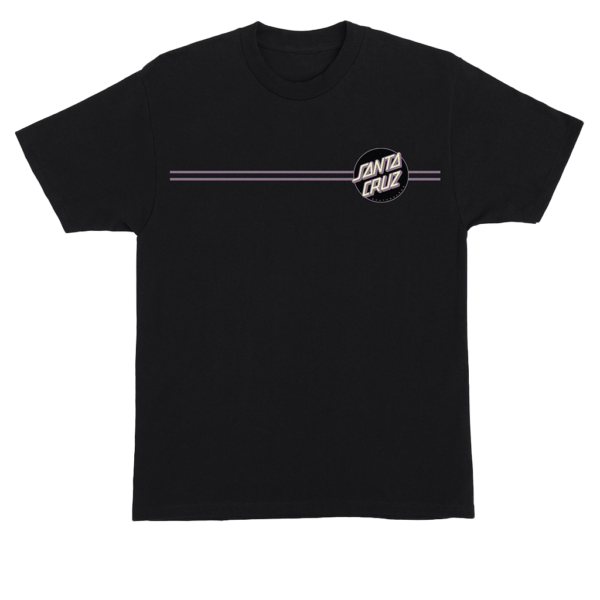 SANTA CRUZ JOHNSON BEAST WAGON STRIPES S/S HEAVYWEIGHT T-SHIRT BLACK