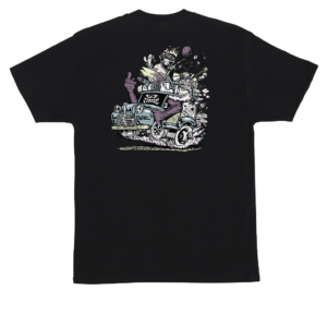 SANTA CRUZ JOHNSON BEAST WAGON STRIPES S/S HEAVYWEIGHT T-SHIRT BLACK - Imagen 2
