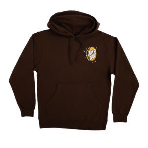 SANTA CRUZ LUCKY DAY  HOODED MIDWEIGHT SWEATSHIRT BROWN