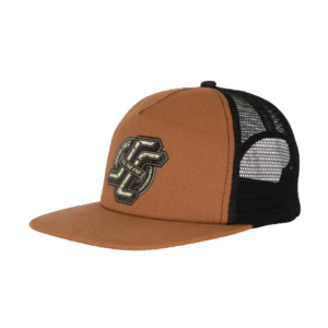 SANTA CRUZ OG TTE MESH TRUCKER HIGH PROFILE HAT DUSTY BROWN