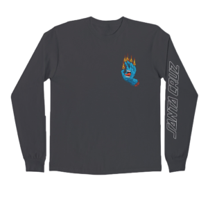 SANTA CRUZ PACE RITUAL HAND L/S T-SHIRT CHARCOAL