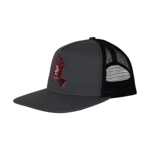SANTA CRUZ SCREAMING HAND FRONT MESH TRUCKER UNSTRUCTURED HAT GREY/BLACK