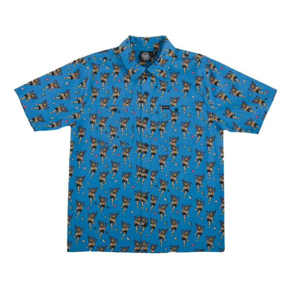 SANTA CRUZ SALBA WITCH DOCTOR S/S WORK TOP BLUE
