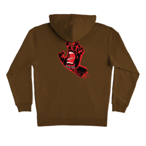 SANTA CRUZ  SCREAMING HAND HOODED HEAVYWEIGHT SWEATSHIRT BROWN/BLACK/RED - Imagen 2