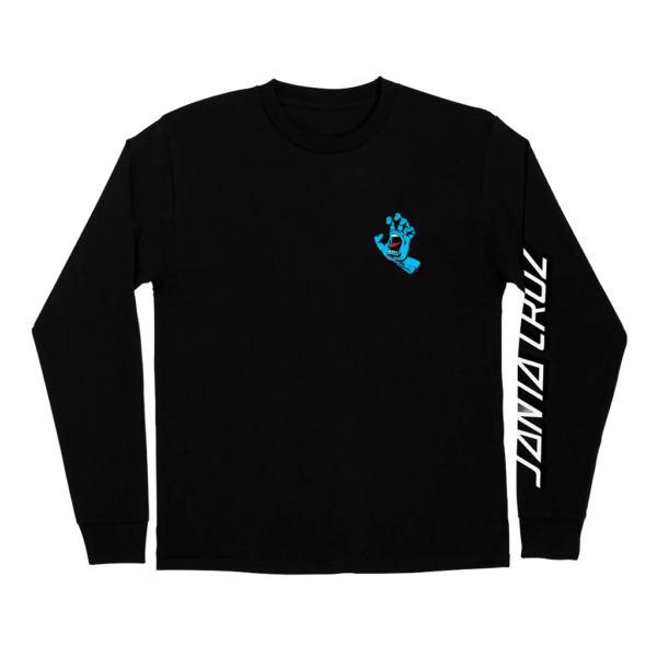 SANTA CRUZ SCREAMING HAND L/S T-SHIRT BLACK