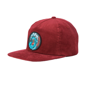 SANTA CRUZ SCREAMING WAVE STRAPBACK UNSTRUCTURED MID HAT MAROON