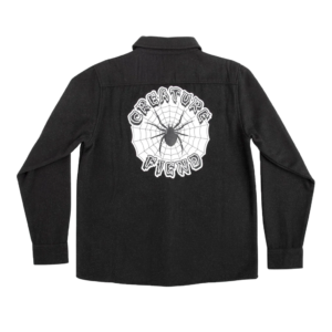 CREATURE WEB L/S FLANNEL TOP BLACK - Imagen 2