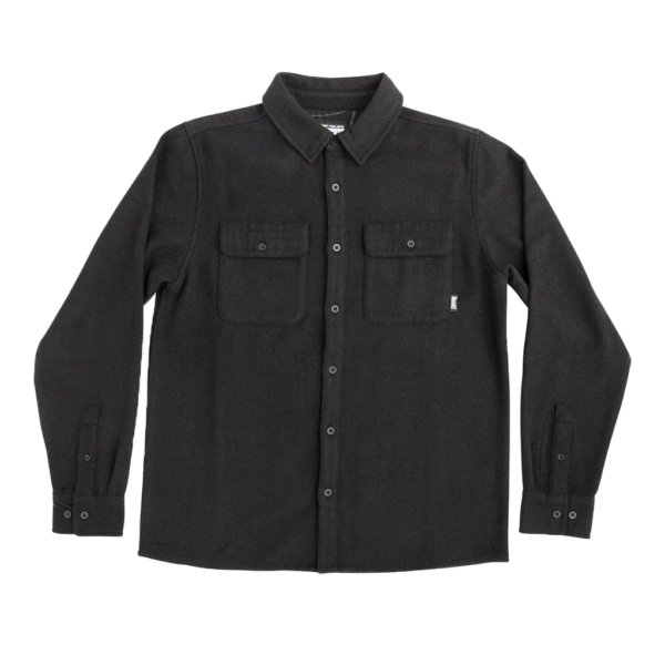 CREATURE WEB L/S FLANNEL TOP BLACK