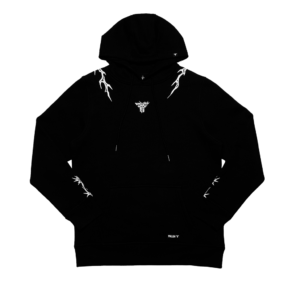 FALLEN  IRON HOODIE	BLACK / WHITE