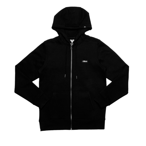 FALLEN TRADITION ZIP HOODIE	BLACK / WHITE